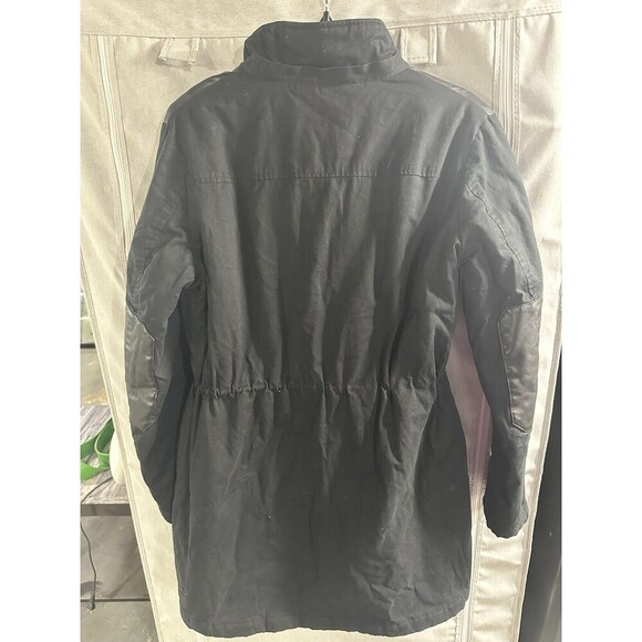 French Connection Black Parka Jacket Size M Winter Fall‎ Winter Premium Slimming - Picture 9 of 9